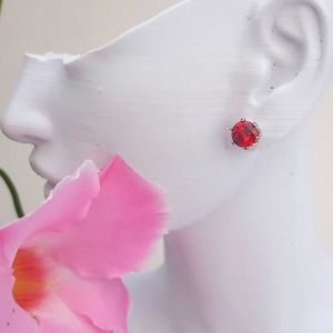 Faux Ruby Earrings